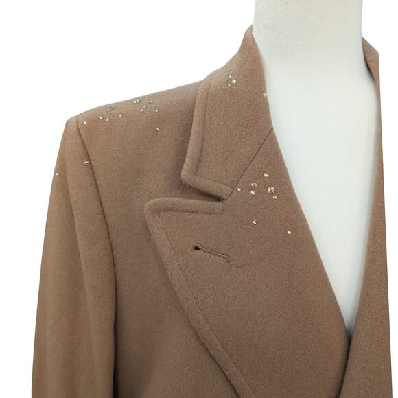 Tempo Europe London Fog 100% Wool Upcycled with 500 Austrian Crystals Coat - M/L - Picture 9 of 16